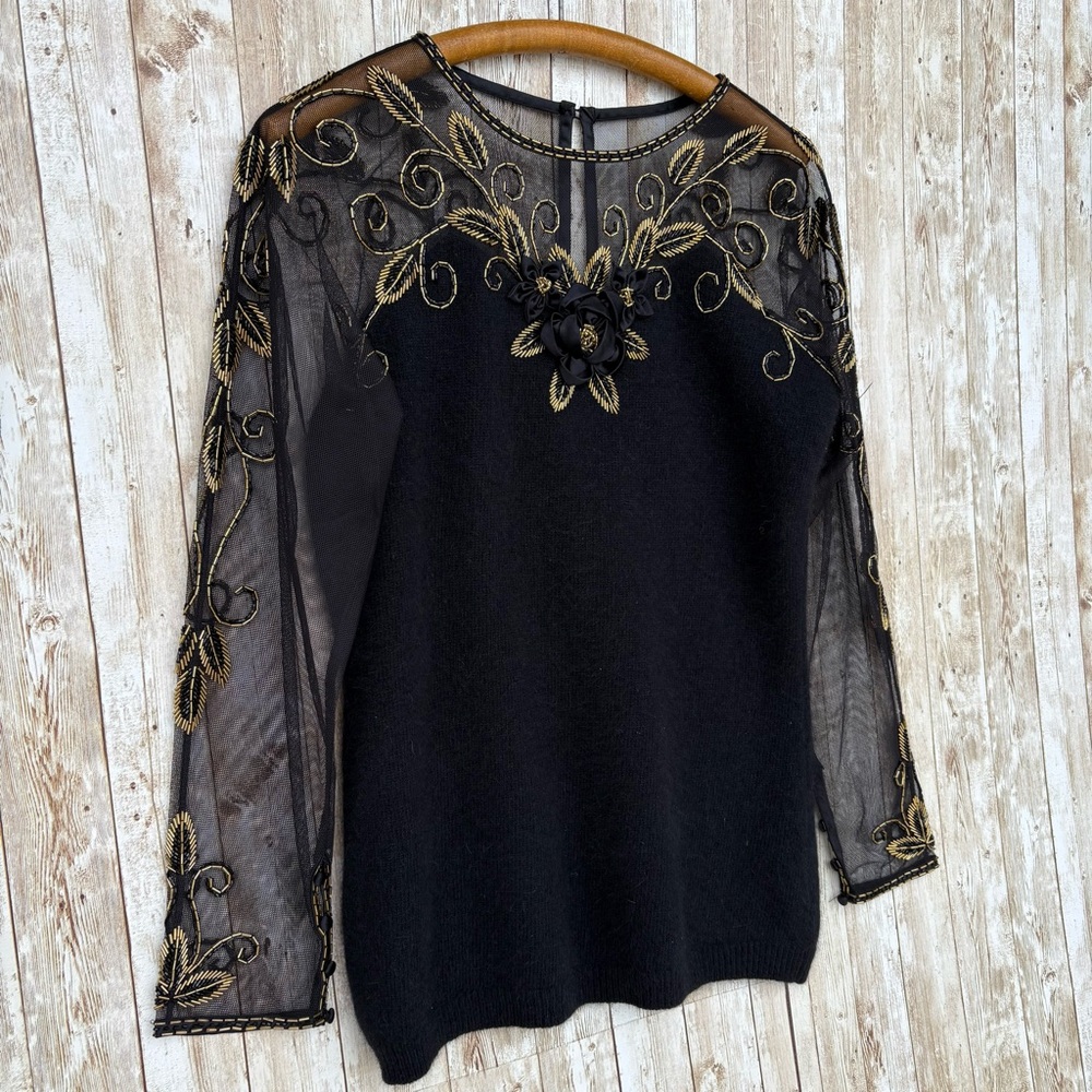 S.S.G. By Catharine Lover Vintage Embellished Sweater